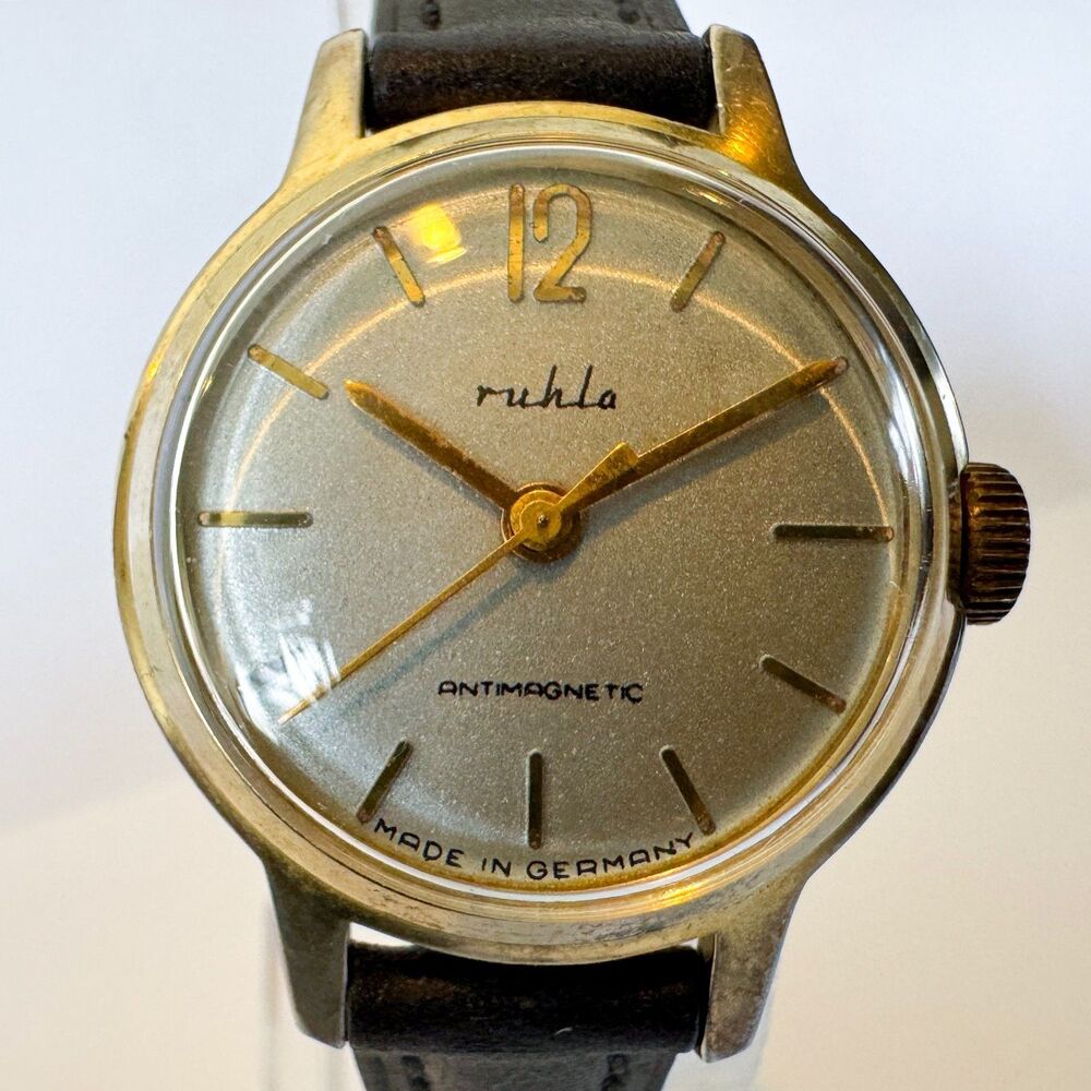 Rare Military Unisex Mechanical Ruhla Watch, 26mm 1960s East Germany GDR